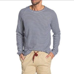 Onia Dave Blue White Pullover Sweater Size XL